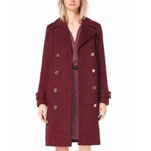 •WO• MICHAEL KORS Alpaca Blend Merlot Peacoat
